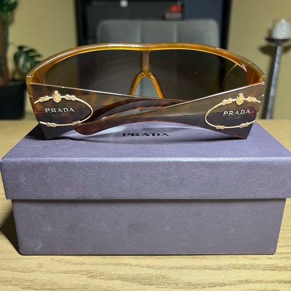 Vintage 90s Prada Shield Sunglasses - Picture 1 of 6